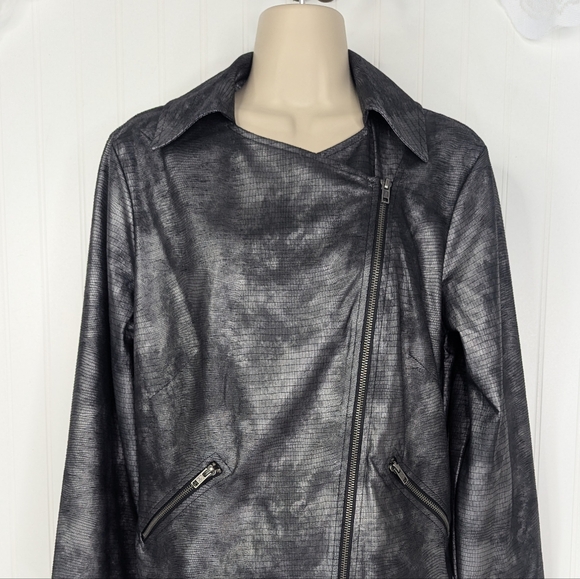 JOCKEY Leather Look Zip Moto Jacket Sz M - Picture 8 of 15